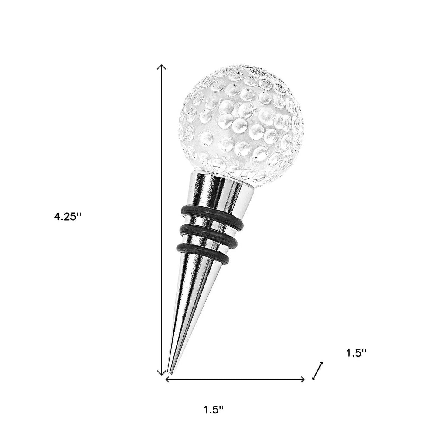 Hand Crafted Crystal Golf Ball Bottle Stopper - Homeroots - Flyclothing LLC