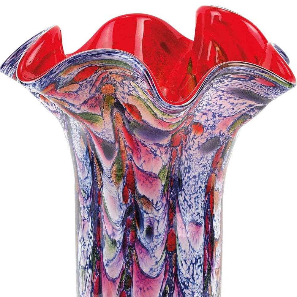 17 Multicolor Glass Art Napkin Vase - Homeroots - Flyclothing LLC