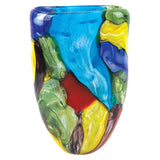 11 Multicolor Glass Art Oval Vase - Homeroots