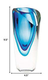 9 Blue Art Glass Vase - Homeroots - Flyclothing LLC