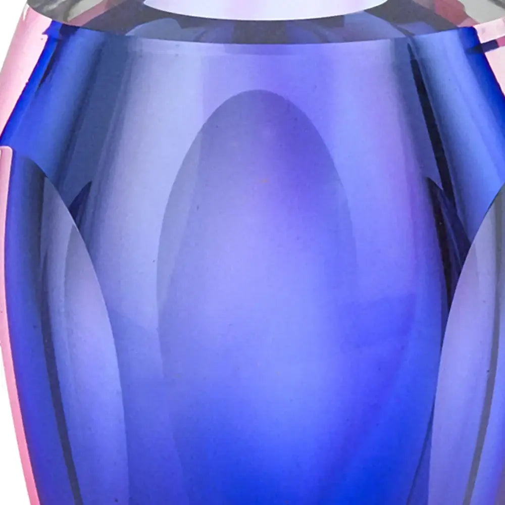 6 Mouth Blown Purple Art Glass Vase - Homeroots - Flyclothing LLC