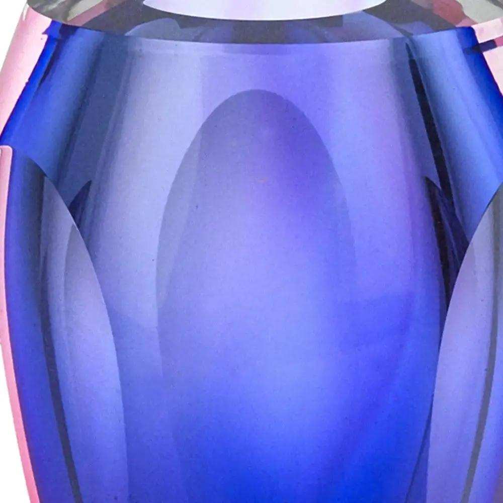 6 Mouth Blown Purple Art Glass Vase - Homeroots - Flyclothing LLC