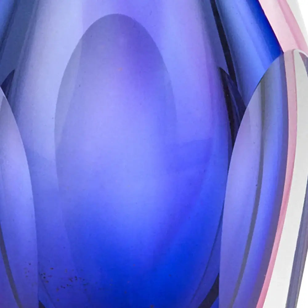 6 Mouth Blown Purple Art Glass Vase - Homeroots - Flyclothing LLC