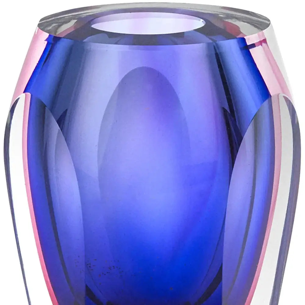 6 Mouth Blown Purple Art Glass Vase - Homeroots - Flyclothing LLC