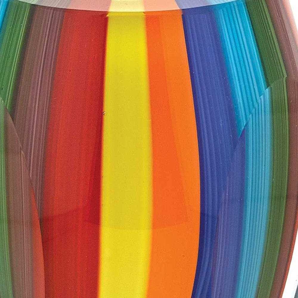 6 Multicolor Art Glass Vase - Homeroots - Flyclothing LLC