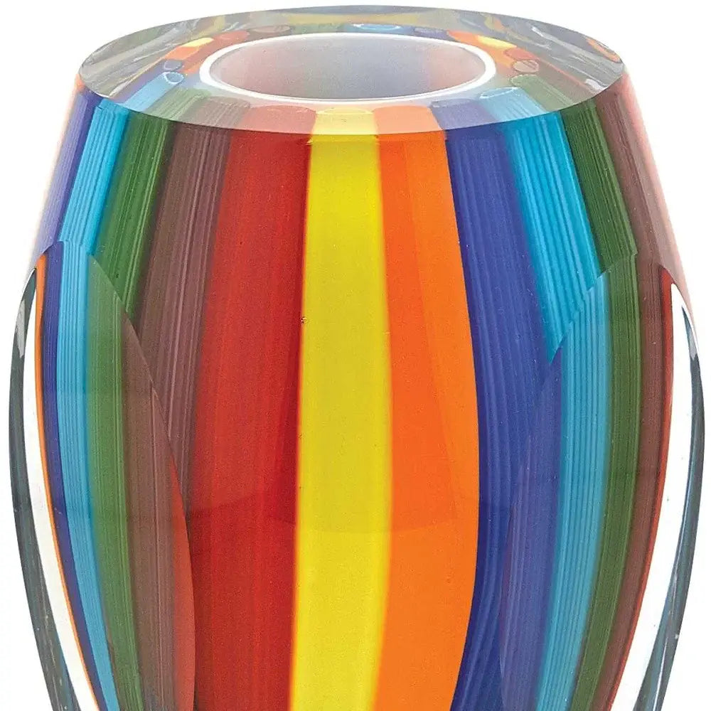 6 Multicolor Art Glass Vase - Homeroots - Flyclothing LLC