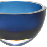 6 Mouth Blown European Made Lead Free Midnight Blue Crystal Bowl - Homeroots