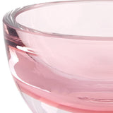 6" Pink Mouth Blown Crystal Thick Walled Bowl - Homeroots - Flyclothing LLC