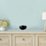 6" Black Mouth Blown Crystal Thick Walled Bowl - Homeroots