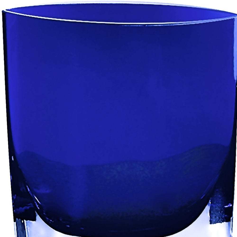 8 Mouth Blown Glass European Made Light Cobalt Vase - Homeroots - Flyclothing LLC