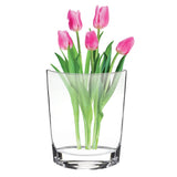 11 Mouth Blown Crystal European Made Pocket Shaped Vase - Homeroots
