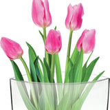 11 Mouth Blown Crystal European Made Pocket Shaped Vase - Homeroots