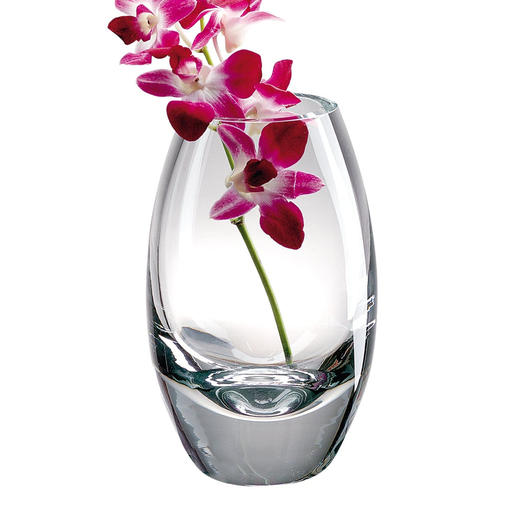 9 Mouth Blown Crystal European Made Vase - Homeroots