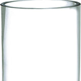 11" Clear Mouth Blown Crystal Cylinder Table Vase - Homeroots