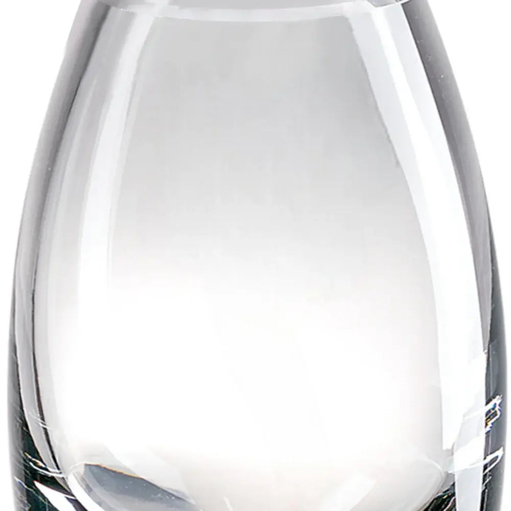 7" Clear Lead Free Crystal Oval Table Vase - Homeroots - Flyclothing LLC