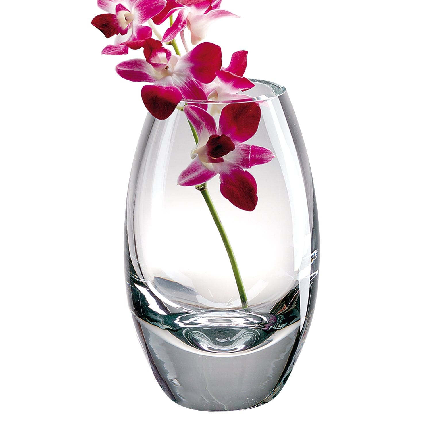 11" Clear Lead Free Crystal Oval Table Vase - Homeroots - Flyclothing LLC