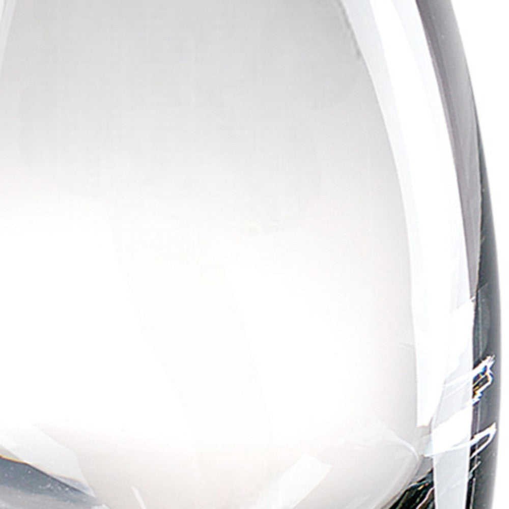 11" Clear Lead Free Crystal Oval Table Vase - Homeroots - Flyclothing LLC