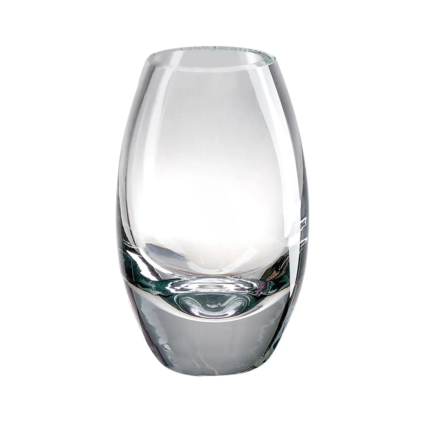11" Clear Lead Free Crystal Oval Table Vase - Homeroots - Flyclothing LLC