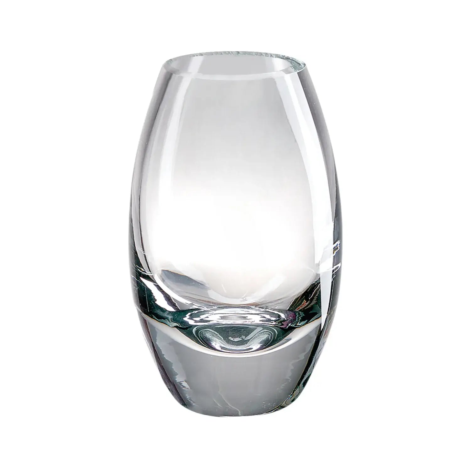 11" Clear Lead Free Crystal Oval Table Vase - Homeroots - Flyclothing LLC