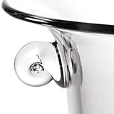 11" Clear Mouth  Blown Crystal Round Pedestal Centerpiece Bowl - Homeroots