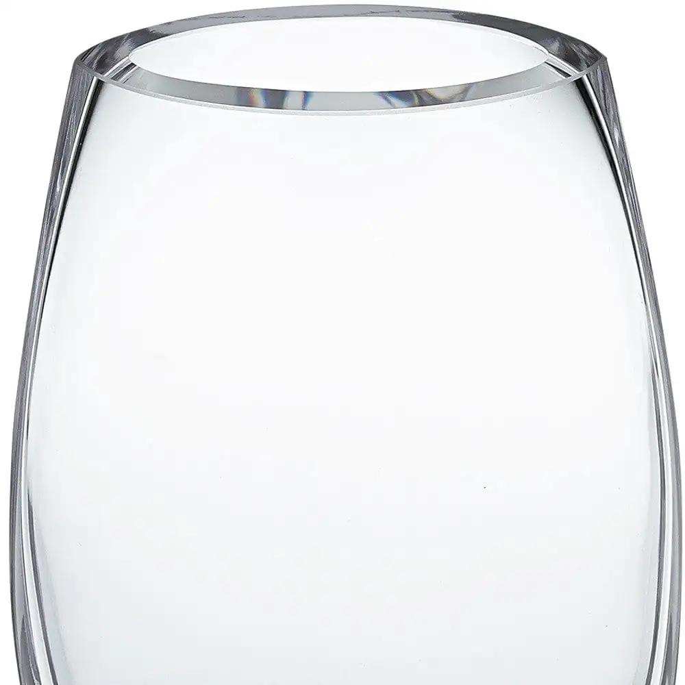 8 Mouth Blown Polish Oval Thick Walled Vase - Homeroots - Flyclothing LLC