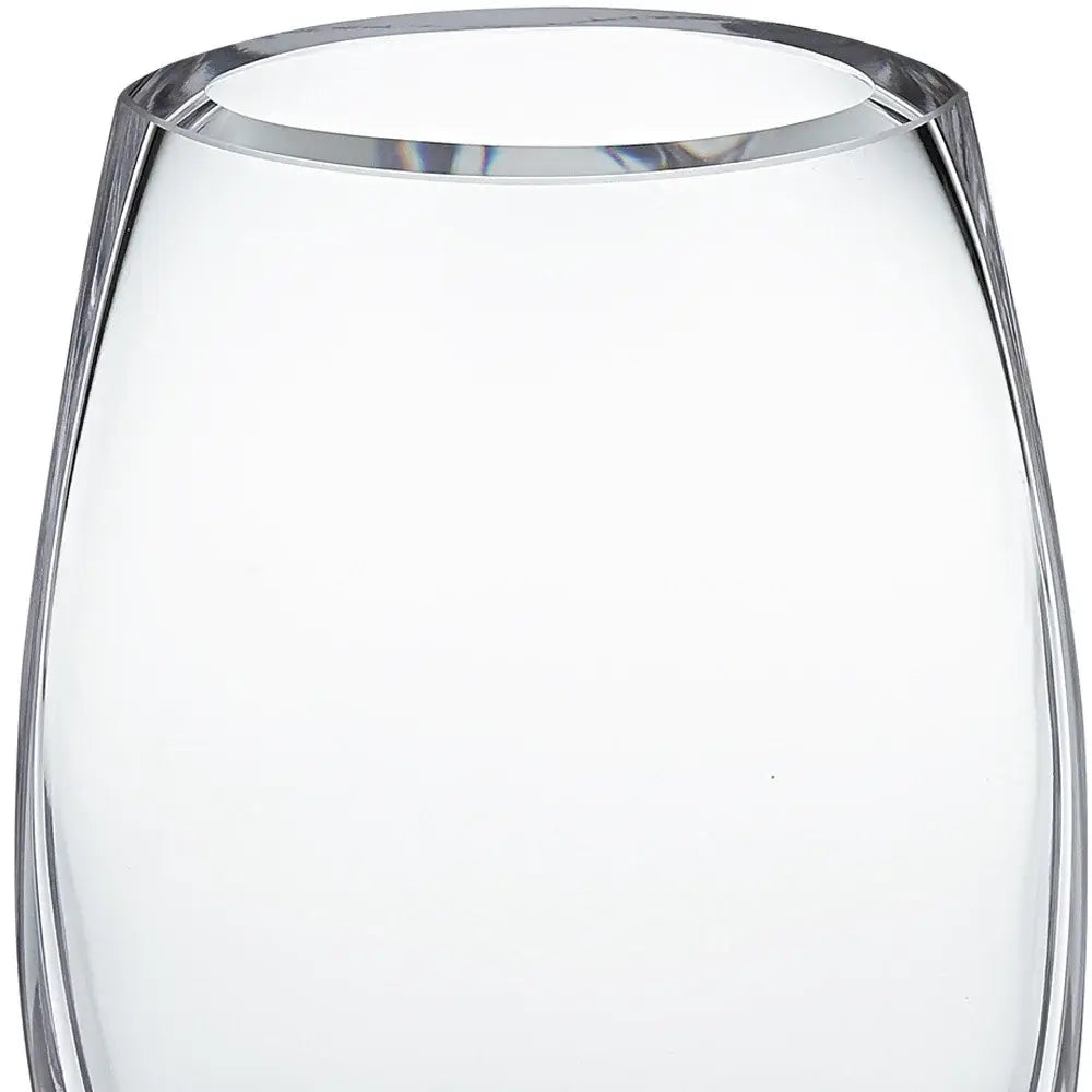 8 Mouth Blown Polish Oval Thick Walled Vase - Homeroots - Flyclothing LLC