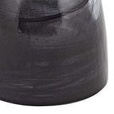 10" Black and Gray Swirl Mouth Blown Glass Footed Centerpiece Bowl - Homeroots - Flyclothing LLC