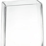 9 Clear Glass Rectangle Handmade Vase - Homeroots