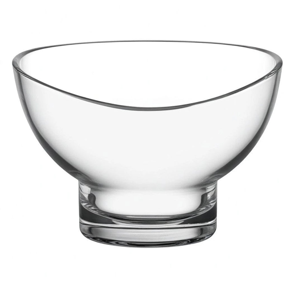 7" Clear Mouth Blown Slant Edge Glass Candy Bowl - Homeroots