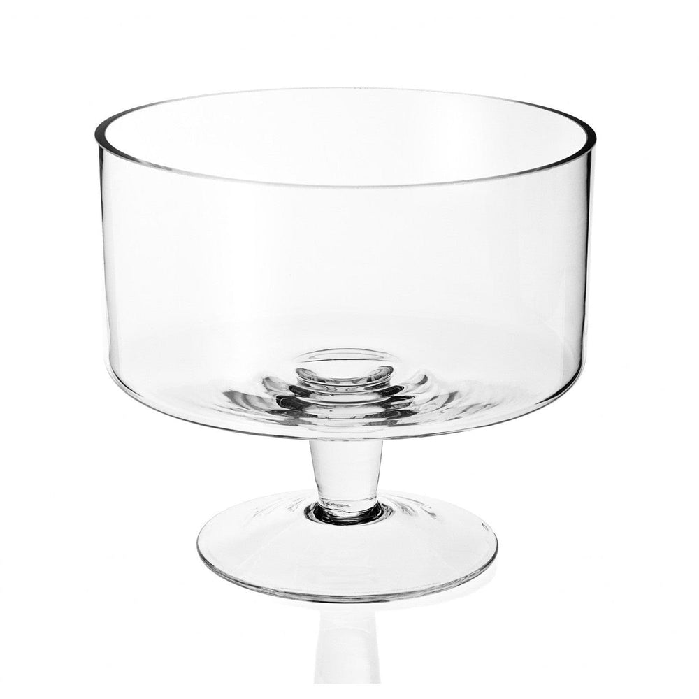 10" Clear Mouth Blown Crystal Round Trifle Bowl - Homeroots