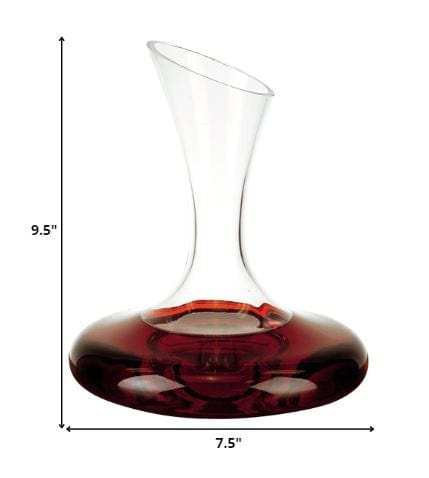 2 X 75 X 95 Mouth Blown Crystal Lead Free Wine Carafe 32 Oz - Homeroots - Flyclothing LLC