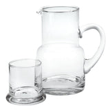 4 X 6 X 7 Clear Glass 2 Pc Glass Bedside Or Desktop Carafe Set  10 Oz - Homeroots