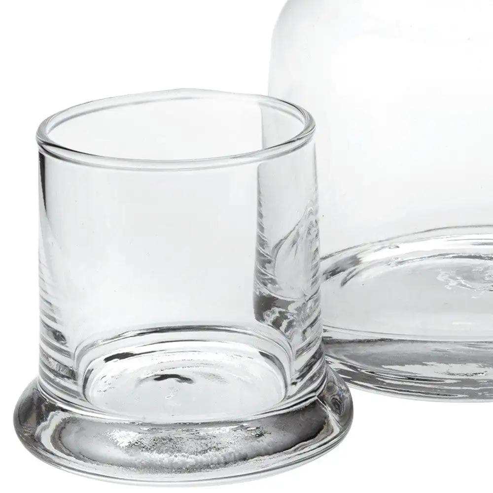 4 X 6 X 7 Clear Glass 2 Pc Glass Bedside Or Desktop Carafe Set 10 Oz - Homeroots - Flyclothing LLC