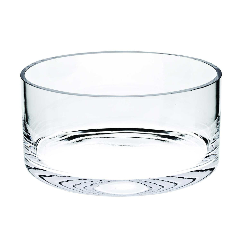 8 Mouth Blown Lead Free Classic Glass Cylinder Bowl - Homeroots