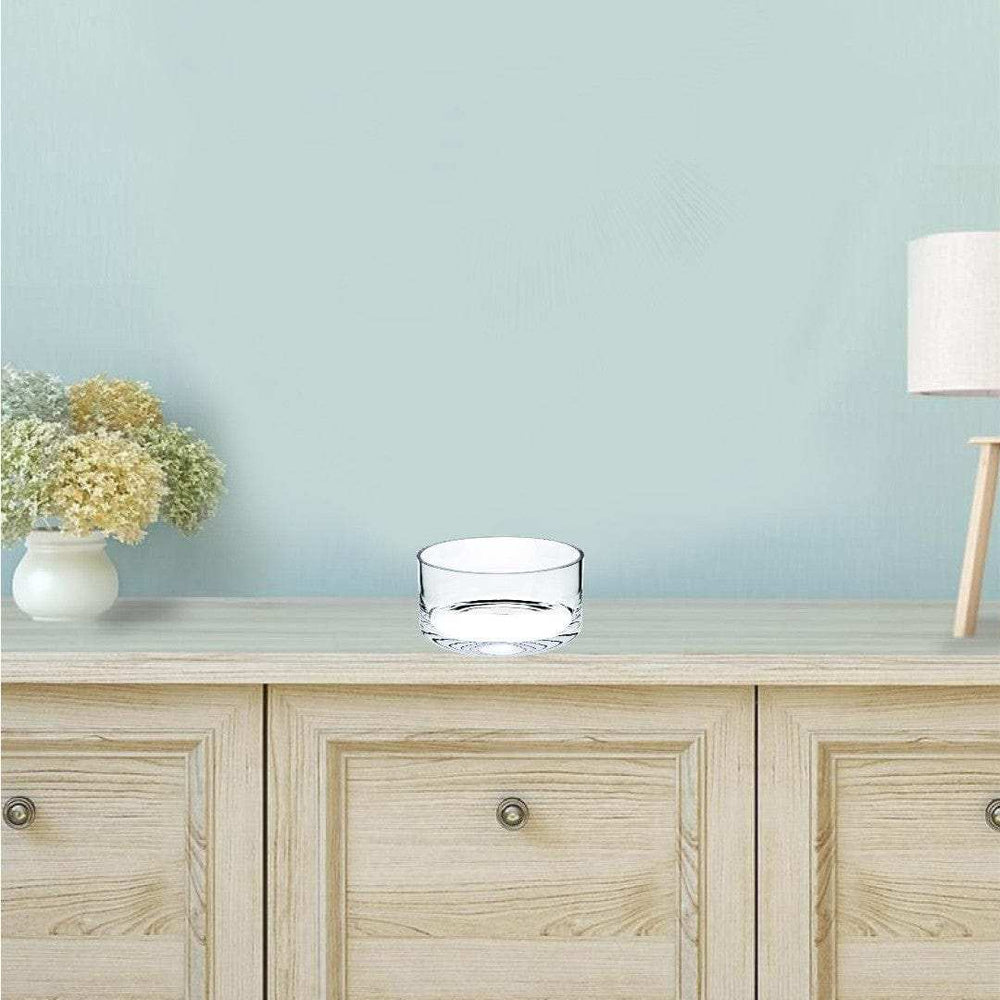 8 Mouth Blown Lead Free Classic Glass Cylinder Bowl - Homeroots - Flyclothing LLC