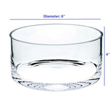 8 Mouth Blown Lead Free Classic Glass Cylinder Bowl - Homeroots