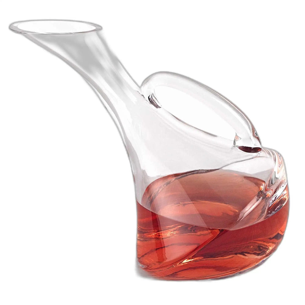 Mouth Blown Glass Wine Carafe  32 Oz - Homeroots