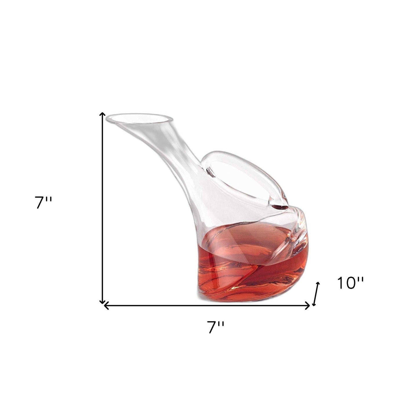 Mouth Blown Glass Wine Carafe 32 Oz - Homeroots - Flyclothing LLC