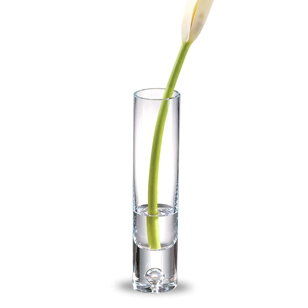 8 Mouth Blown Crystal Bud Vase - Homeroots