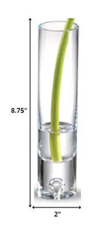 8 Mouth Blown Crystal Bud Vase - Homeroots - Flyclothing LLC