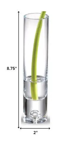 8 Mouth Blown Crystal Bud Vase - Homeroots - Flyclothing LLC