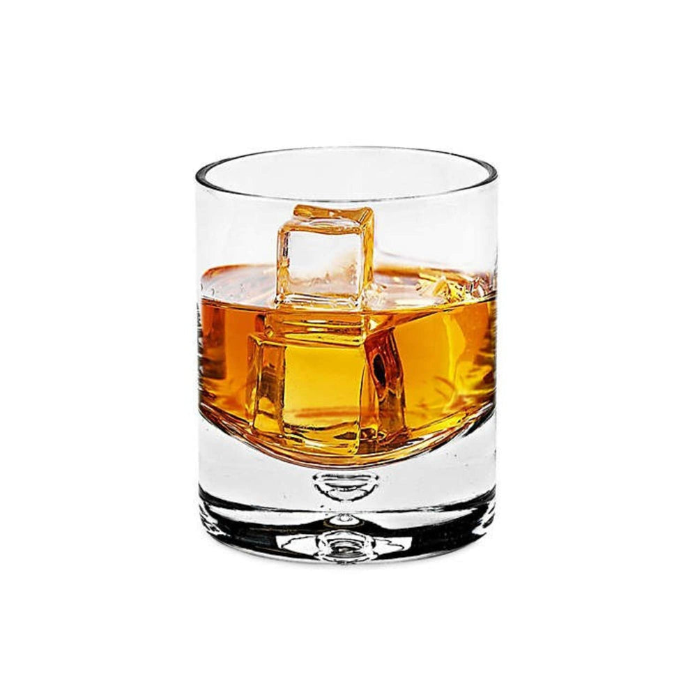 4 Pc Set Old Fashioned Lead Free Crystal Scotch Glass  8 Oz - Homeroots