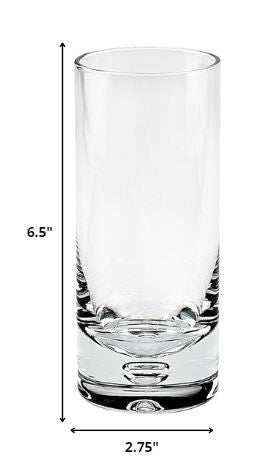 Mouth Blown Crystal Lead Free Hiball Glass 13 Oz 4 Pc Set - Homeroots - Flyclothing LLC