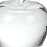 4" Clear Crystal Apple Paperweight Tabletop Sculpture - Homeroots