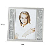 8 X 10 Silver Crystalized Picture Frame - Homeroots - Flyclothing LLC