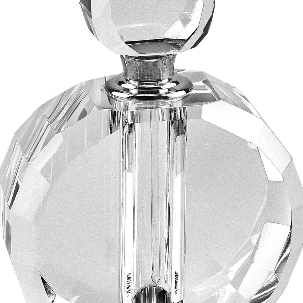 5" Clear Crystal Decorative Bottle Tabletop Sculpture - Homeroots - Flyclothing LLC