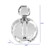 5" Clear Crystal Decorative Bottle Tabletop Sculpture - Homeroots - Flyclothing LLC