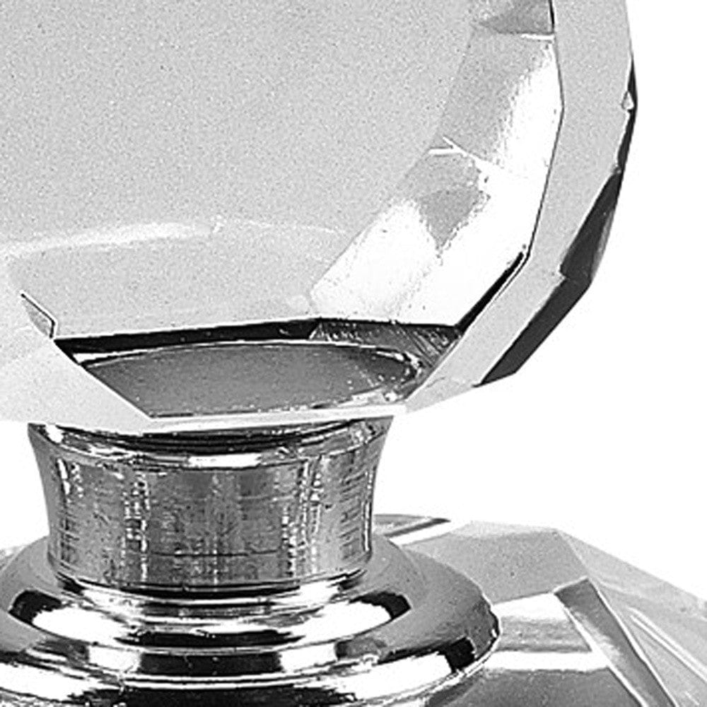 5" Clear Crystal Decorative Bottle Tabletop Sculpture - Homeroots - Flyclothing LLC