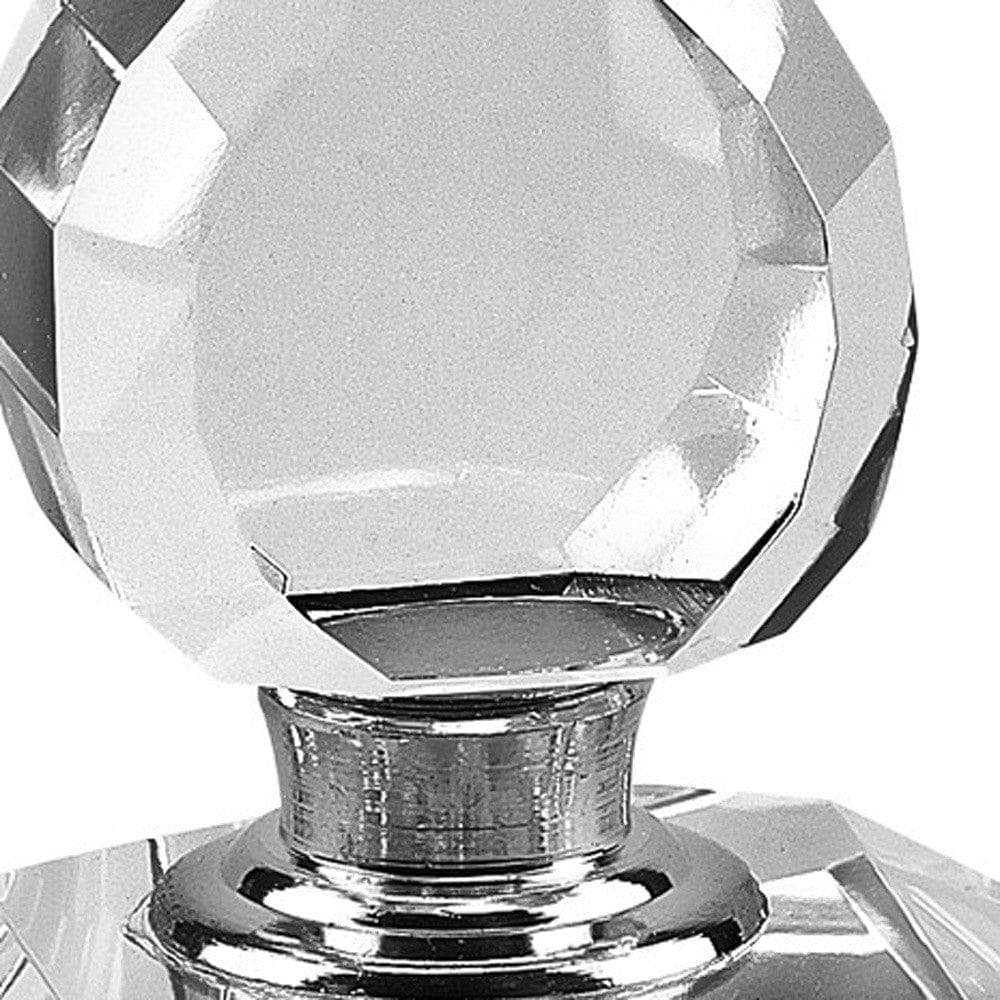 5" Clear Crystal Decorative Bottle Tabletop Sculpture - Homeroots - Flyclothing LLC