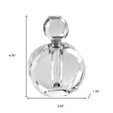 5" Clear Crystal Decorative Bottle Tabletop Sculpture - Homeroots - Flyclothing LLC